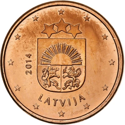 [#1308486] Latvia, 1 Centime, 2014, Copper Plated Steel, MS - Image 1 of 2