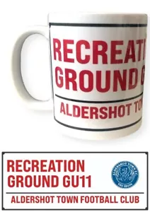 Aldershot Town FC Recreation Ground GU11 Street Sign Mug Cup Christmas Gift Idea - Picture 1 of 4