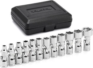12-Piece 1/4-Inch Drive Metric universal joint Socket Set, Swivel Socket Set,... - Picture 1 of 8