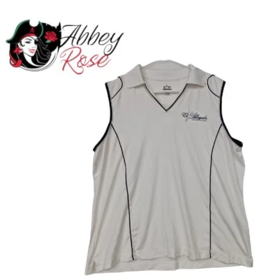 Cl EP Pro Tour Tech White Sleeveless Performance Golf Shirt Chi Chi Rodriguez  - Image 1 of 4