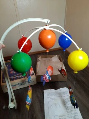 Vintage Raggedy Ann & Andy Baby Musical Mobile #613 Dolly Toys Original Box - Image 1 of 4