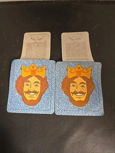Burger King Iron On Patches Pair Of 2 Vintage 1978  - Picture 1 of 5