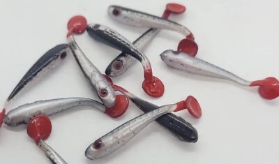 Nano Micro Drop Shot Lures 1.2'' Roach Fry Imitation- Perch 10 pk FISHIN ADDICT