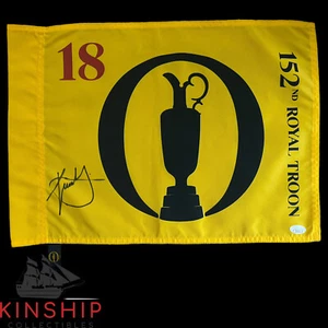Xander Schauffele signed 2024 152nd British Open Pin Flag JSA COA Golf Auto G135 - Picture 1 of 1