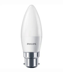 Philips 4W (25W) B22 Kerzenbirne LED warmweiß 2700K Eye Comfort Glühbirnen - Bild 1 von 5