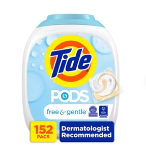 Tide Pods HE Laundry Detergent Pods, Free & Gentle for Sensitive skin, 152-count - Picture 1 of 7