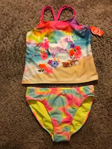 NEW WONDER NATION 2XL 18 Girls 2-pc Set TANKINI Swimsuit Swim Bathing Suit Z22 - Picture 1 of 7