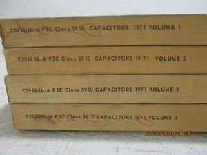FSC 5910 CAPACITORS FEDERAL SUPPLY CATALOG VOLUMES 1~4 - Picture 1 of 7