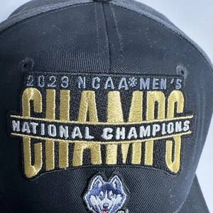 UConn Huskies 2023 NCAA Men's Basketball National Champs Locker Room Black Hat - Picture 1 of 11