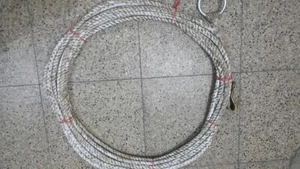 TWISTED RAWHIDE 46' LARIAT Lasso Rodeo Ranch Argentinian Gaucho Leather Western - Picture 1 of 5