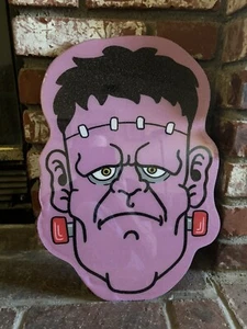 HandMade Hand painted Zombie Frankenstein Halloween Sign Pinstriping Sign - Picture 1 of 6
