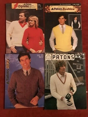 Patons Original 1980's Mens DK Knitting Patterns Including Cricket   602.1.1 - Image 1 of 4