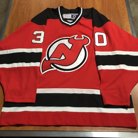 CCM Martin Brodeur New Jersey Devils NHL Hockey Jersey NJ Vintage Red Adult L Cover