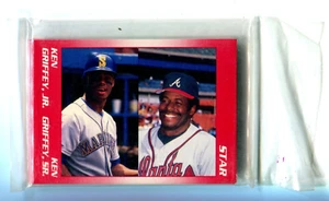 1991 Star Griffeys Ken Griffey Jr. Ken Griffey Sr. Set Bolsa Sellada A49 004A - Imagen 1 de 2