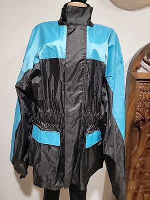 Chaqueta impermeable HIMALAYA MOTO WEAR negra azul 4XL adulto nueva con etiquetas #R1 Foto 1 de 4