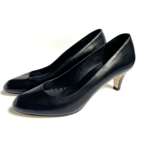 Jonak Paris schwarze hochhackige Leder-Pumps Slipper spitz zulaufend Pumps UK 6 - Bild 1 von 6