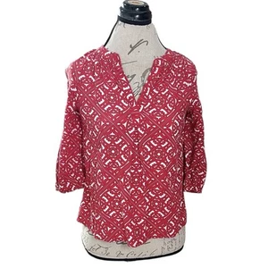 Crown & Ivy Women's Blouse Size Petite Bohemian Boho Chic Y2k Colorful Retro - Picture 1 of 11