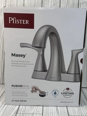 Pfister Masey LF-048-MCKK 4" Center set Bathroom Faucet Brushed Nickel 2 hole - Image 1 of 4