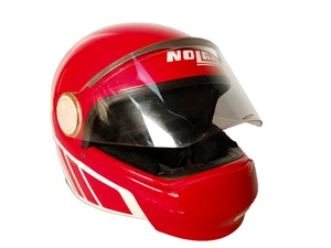 Original Vintage Nolan Ninja N42 Red & White Motorcycle Helmet made In Italy - Picture 1 of 13