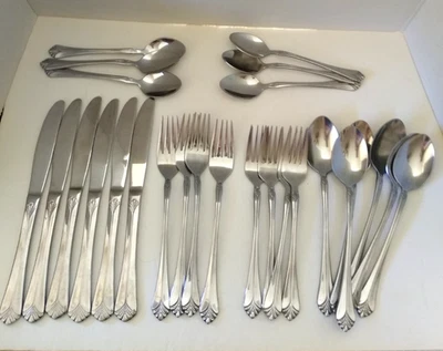 Cooks Essentials JC Penny 26 pcs 18/10 Stainless Steel Silverware Flatware Set - Image 1 of 4