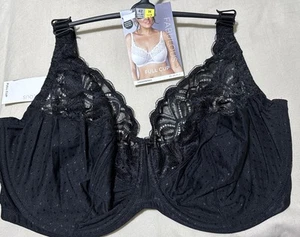 M&S FABULOUS AMELIA LACE  UNDERWIRED FULL CUP Bra In BLACK Size 42H - Picture 1 of 11