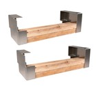 2 Pair 20"x15" Aluminum Dunnage Racks Holder for Flatbed & Gooseneck Trailers