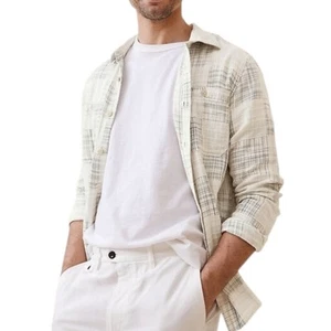 Banana Republic Factory Men's Slim Santorini Blues Shirt Size Medium Beach - Picture 1 of 9