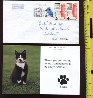 Cubierta de Socks the First Cat 1995 enviada por correo a la Casa Blanca y más ACEP192 Foto 1 de 2