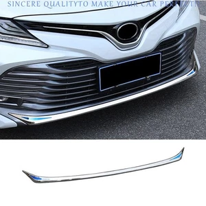 Chrome Steel Front Bumper Bottom Protector Strip 1PCS For Toyota Camry 2018-2020 - Picture 1 of 4