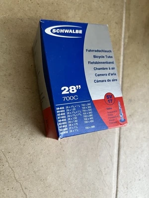 Schwalbe SV17 bicycle bike Inner Tyre Tube 700 x 28c Presta 40mm Valve Length - image 1 of 4