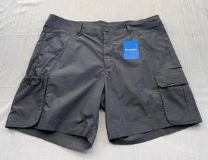 New Mens Columbia Landroamer Size 38 Gray 7" Cargo Shorts Button Fly - Picture 1 of 14