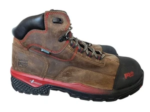 Timberland PRO BOSSHOG Boot Size 13 W Brown Composite Safety Toe Work Ankle Mid - Picture 1 of 8