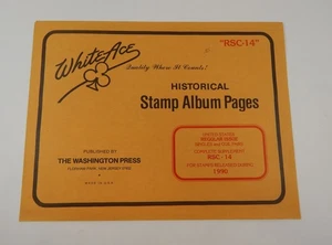 Páginas de álbum de estampillas selladas White Ace US Ediciones regulares completas "RSC-14" 1990 - Imagen 1 de 2