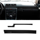 3Pcs Carbon Fiber Interior Dashboard Panel Cover Trim For Audi A4 S4 2005-2008