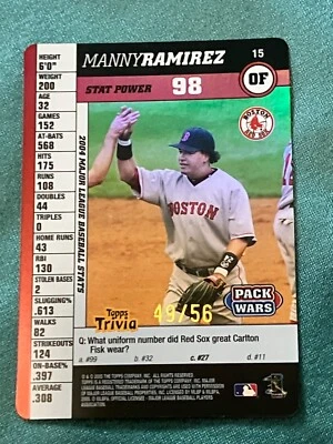 2005 Manny Ramirez Topps Pack Wars Refractor #49/56 - Image 1 of 3
