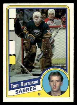 1984 O-Pee-Chee Tom Barrasso Rookie Buffalo Sabres #18 VGEX-EX XX1000 - Image 1 of 2