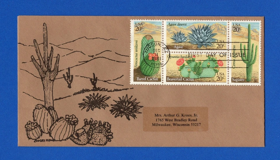 Scott 1945a Desert Plants First Day Cover Tucson, AZ by Barby Kroos - Image 1 of 1