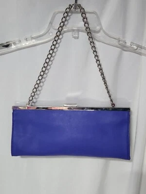 "Bolso clutch para mujer Lillian Vernon de cuero púrpura talla 11,5"" x 5""" Foto 1 de 4