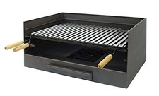 (TG. 72 x 40 x 33 cm) Imex El Zorro 71514 Cassetto per barbecue in acciaio inox