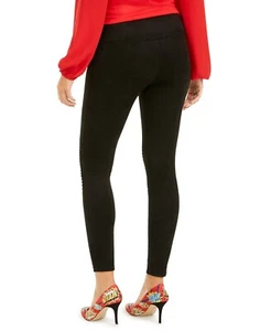 L343 Inc Black Shine Embellished Stripe Tuxedo Leggings - Picture 1 of 4