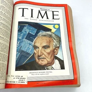 1949 Time Magazine Red Bound Richard Neutra Raymond Loewy Stan Musial July-Dec - Picture 1 of 24