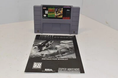 Jungle Strike (Super Nintendo Entertainment System, 1995) SNES With Manual - Image 1 of 3