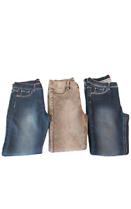 Lot of 3 Jordache Girls Skinny Jeans Blue Denim Gray Medium Wash Size 14