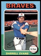 1975 Topps Darrell Evans Baseball Cards #475