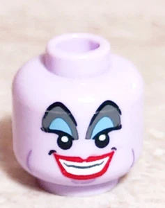 LEGO Alien Head Girl Woman Ocean Dweller Head Purple Lavender URSULA Lipstick - Picture 1 of 1