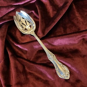 WILD ROSE by International Sterling Pierced Serving Spoon or Spork 8 3/8” NoMono - Picture 1 of 6