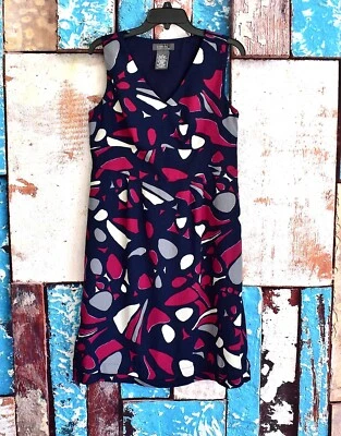 Vestido para mujer George sin mangas forrado escote en V talla 10 frambuesa seminuevo Foto 1 de 4