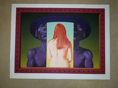 Rudolf Hausner, ADAM GESPALTEN . Farblithographie 1976, sign. nummer. - Bild 1 von 4