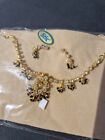 Womens Traditional Indian Diamanté Necklace & Earring Set, Brand New
