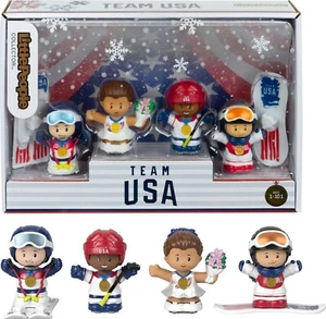 Little People Collector Team USA Winter Sports Special Edition Set 4 Figures New - Picture 1 of 5